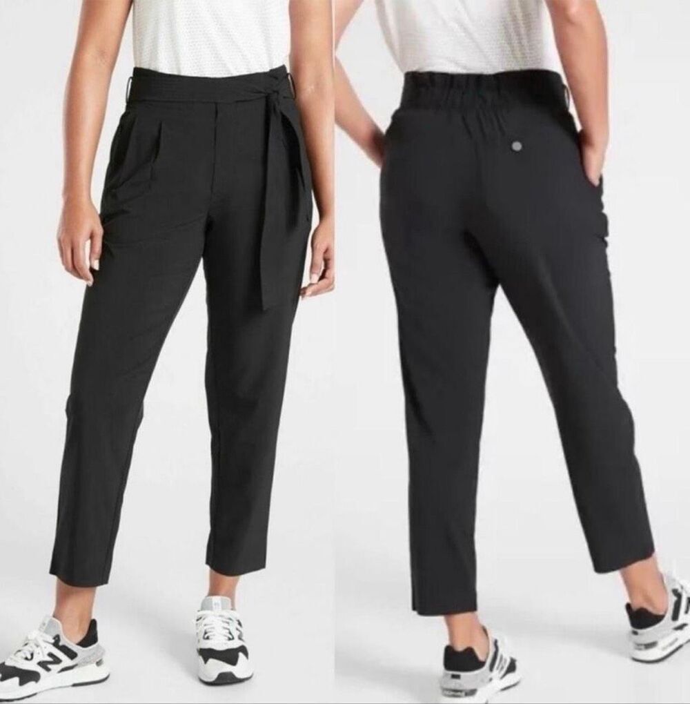 AthletaโSkyline Pant II 8 black lightweight travel pant high-rise paperbag waist